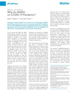 Why Go NANO on COVID-19 Pandemic? - eBook PDF