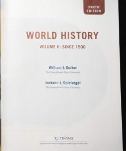 World History, Volume II: Since 1500 9th Edition William J Duiker Jackson J Spielvogel - eBook PDF