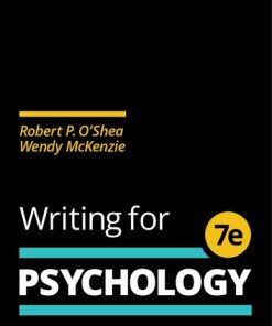 Writing for Psychology 7th Edition Robert O'Shea - eBook PDF